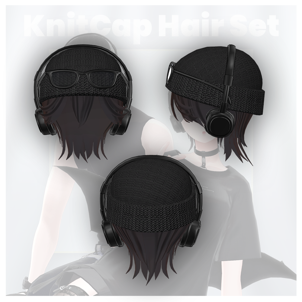 Knitcap Hair Set Vrc Stray Booth