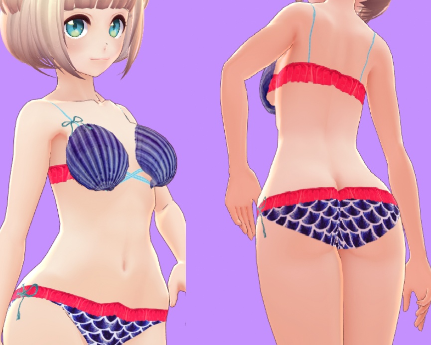 Flirty Mermaid VRoid Bikini Set Atelier Mahoulotl BOOTH