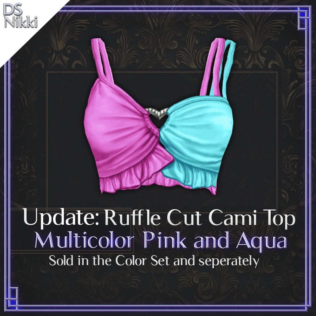 Vroid Ruffle Cut Cami Colors Set Textures Dreamstate Nikki Booth