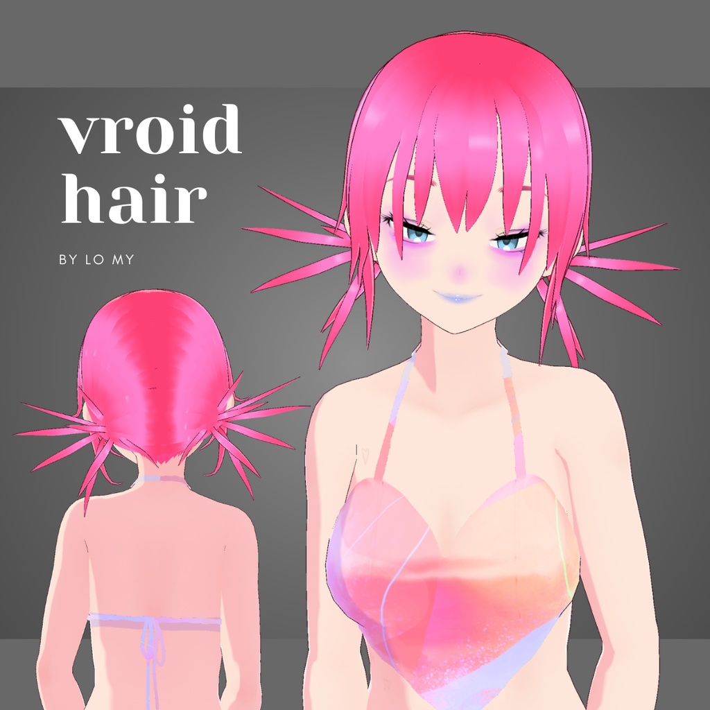 VRoidHair Preset Spiky Twintails Lomy BOOTH