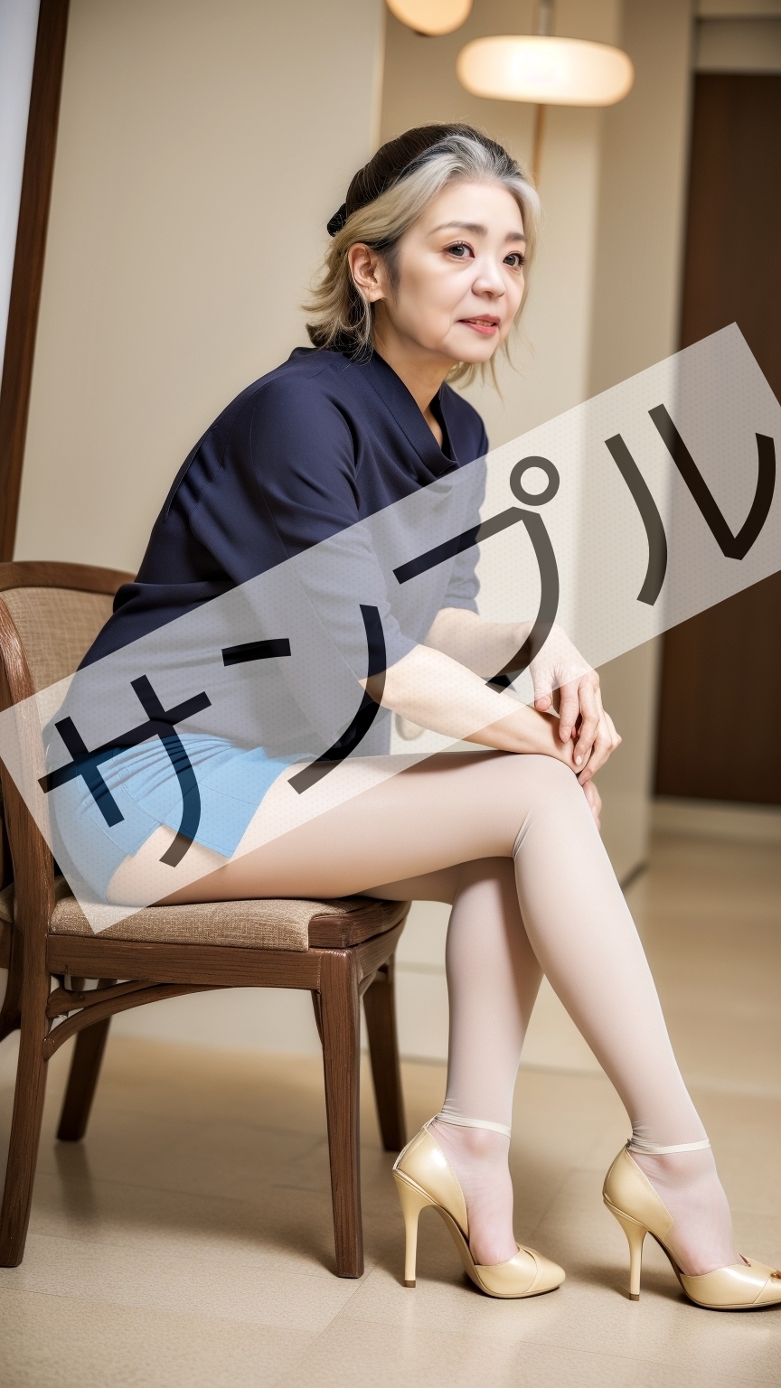 熟女美脚40歳70歳の美脚おばさんなのにこんな格好してごめんなさい144枚 Mature woman s beautiful