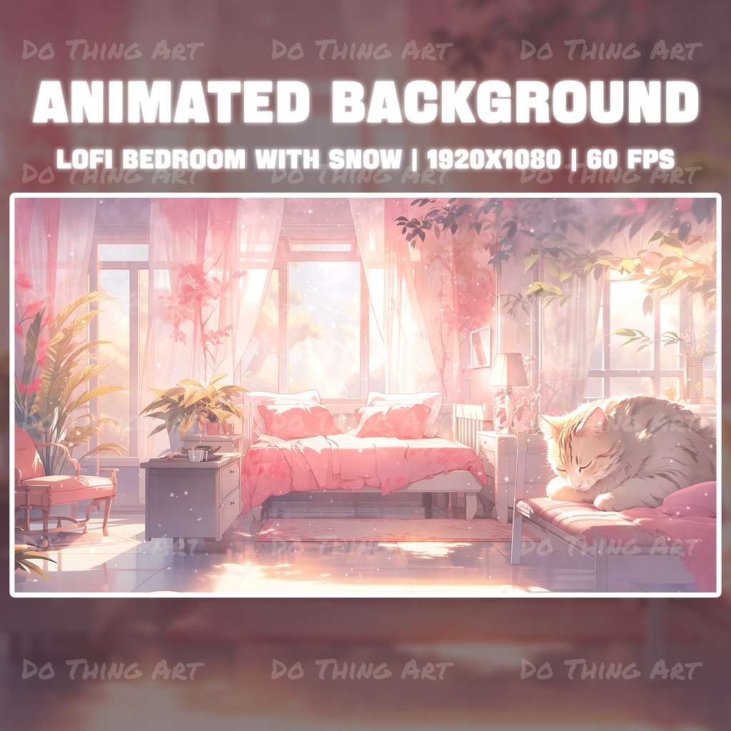 Vtuber Asset Animated Background Lofi Twitch Streamer Background