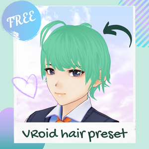 Free 無料 Cell shaded male VRoid hair preset coiffure courte avec