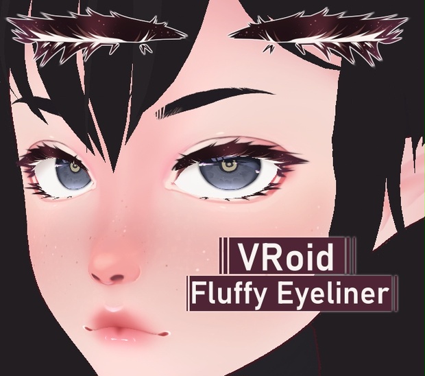 VRoid Fluffy Eyeliner Mooshibee BOOTH