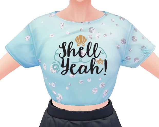 Shell Yeah Mermaid 3 Piece VROID TEXTURES Tessa S Trendy Tees BOOTH