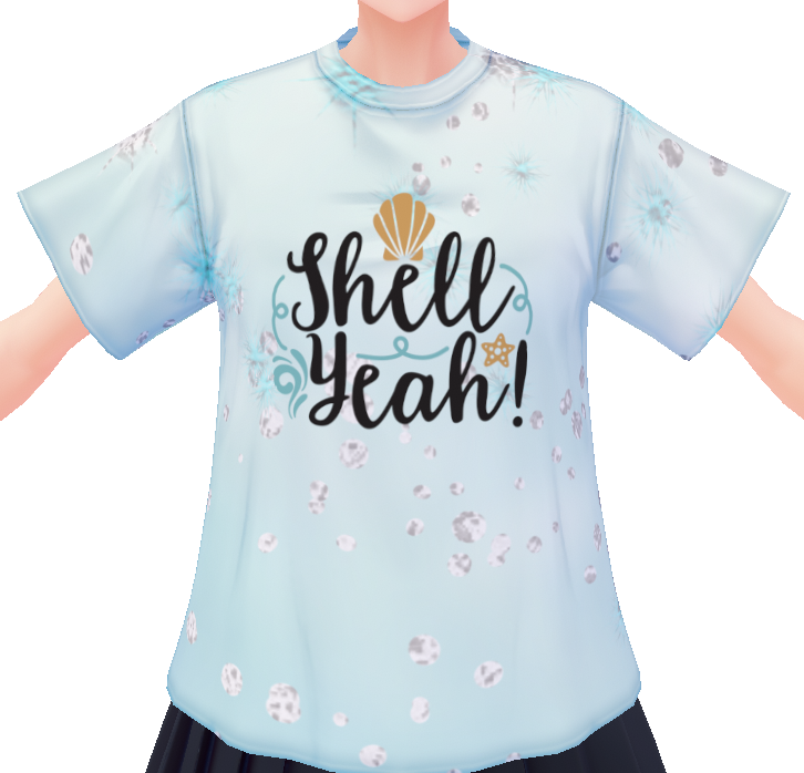 Shell Yeah Mermaid 3 Piece VROID TEXTURES Tessa S Trendy Tees BOOTH