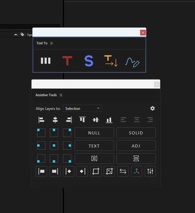 【AfterEffects拡張機能】 - Assistive Tools & Text To