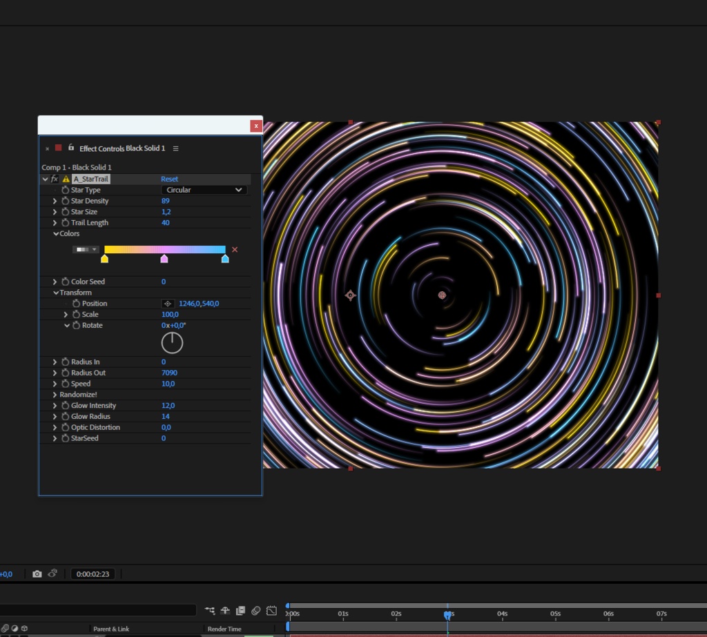 【After Effectsプラグイン】A_StarTrail