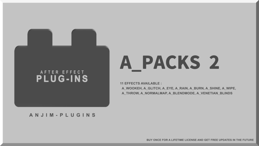 【After Effectsプラグイン】A_Packs (新エフェクト全11種)