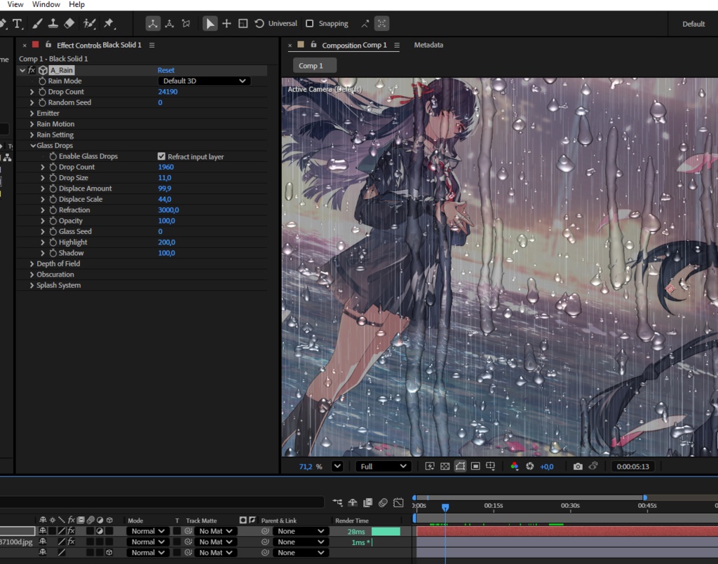 【After Effectsプラグイン】A_Rain