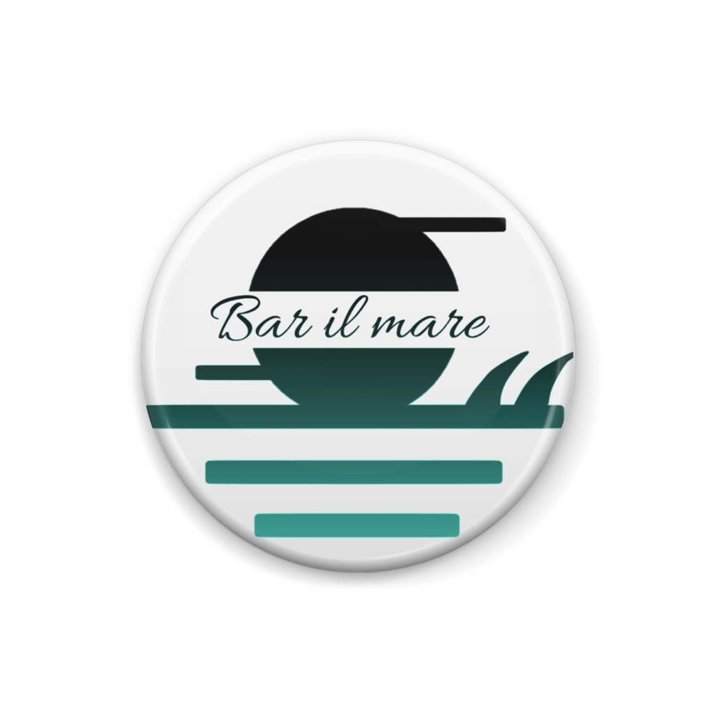 BAR il mare ロゴ缶バッジ