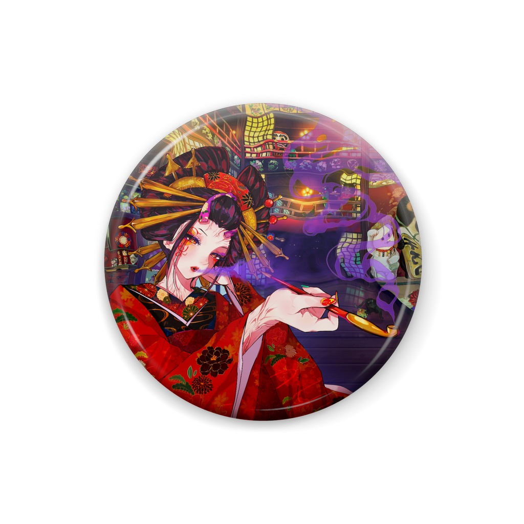 和風缶バッジ
