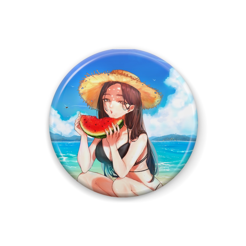 夏を感じさせられる夏の缶バッジ