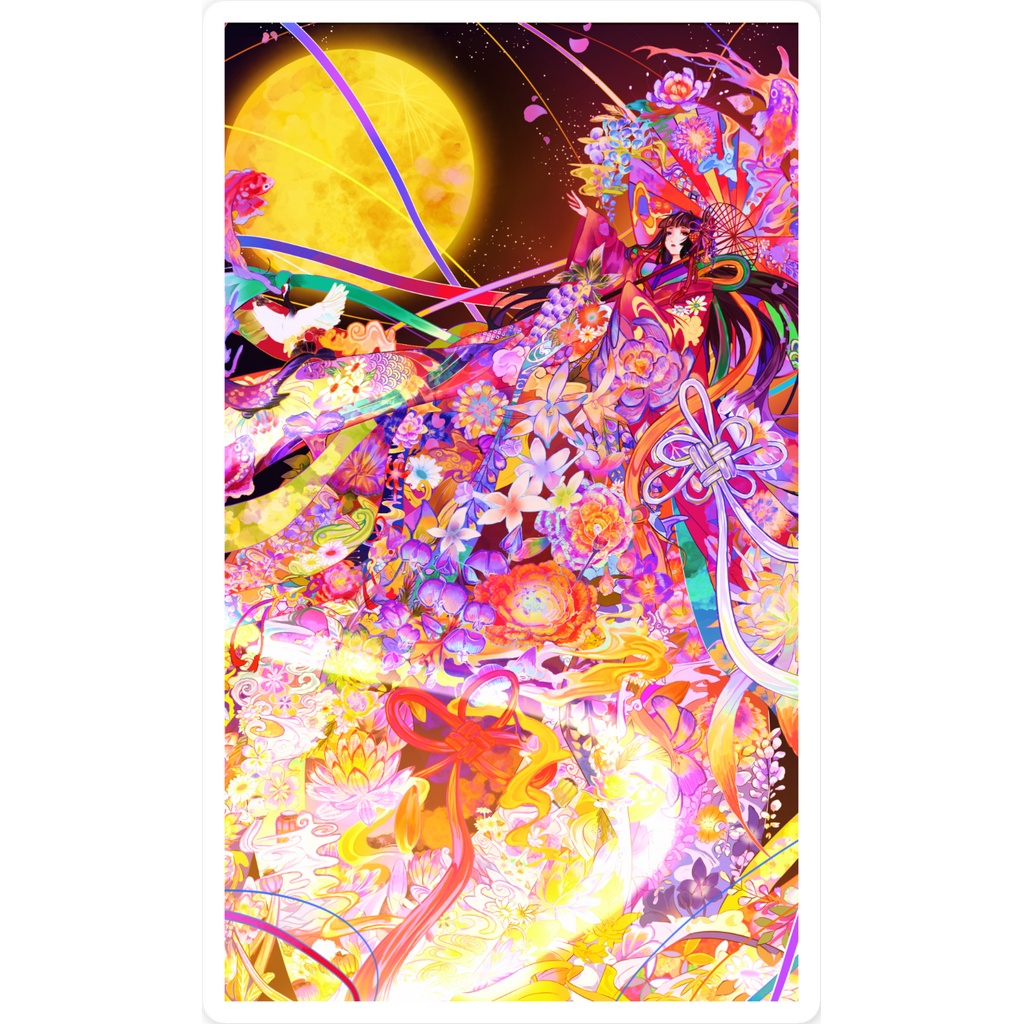 和風デザインのスマホステッカー