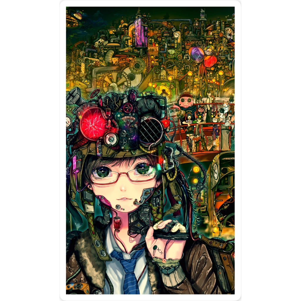 ファンタジーデザインのスマホステッカー