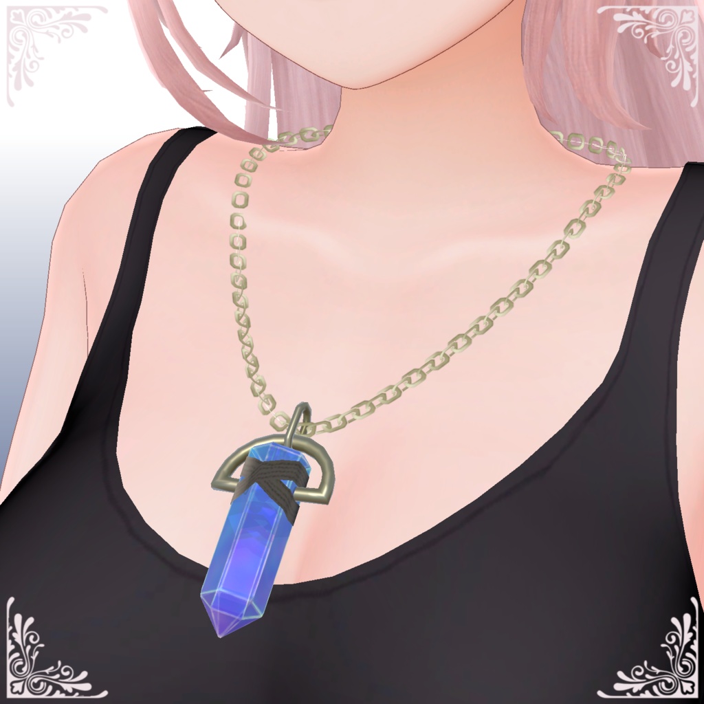 【VRChat向け】水晶ネックレス