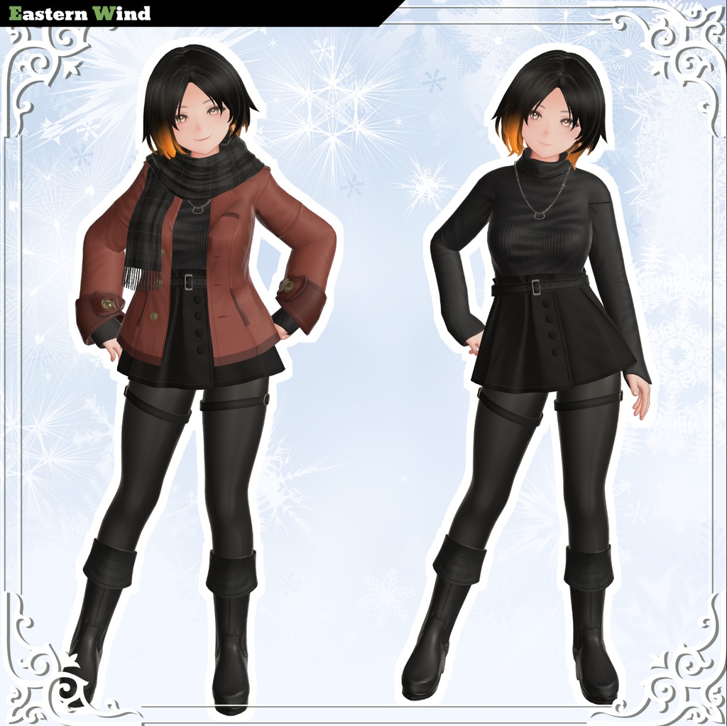 VRChat向け3Dモデル「冬葵」【Ver.2 - リニューアル更新】