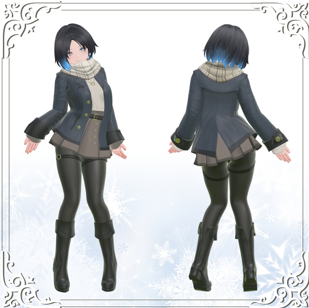 VRChat向け3Dモデル「冬葵」