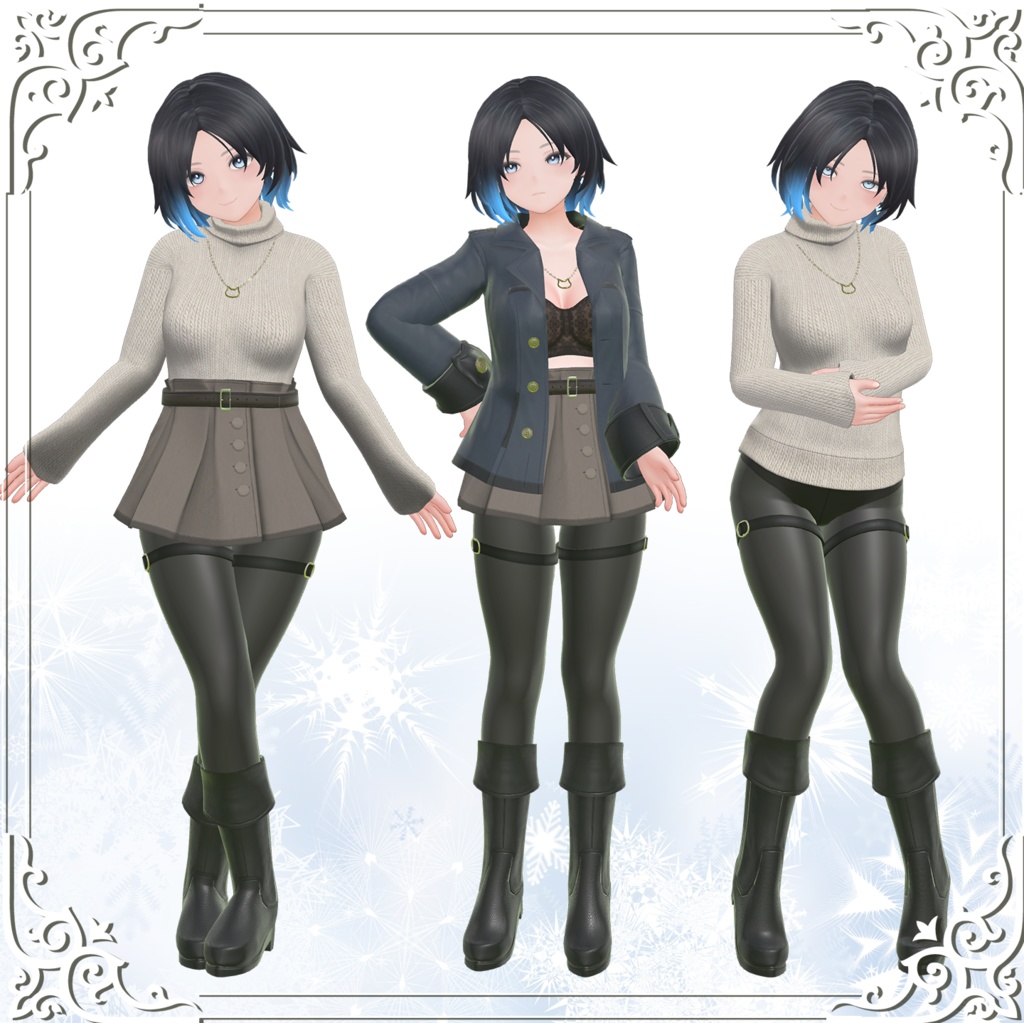 VRChat向け3Dモデル「冬葵」