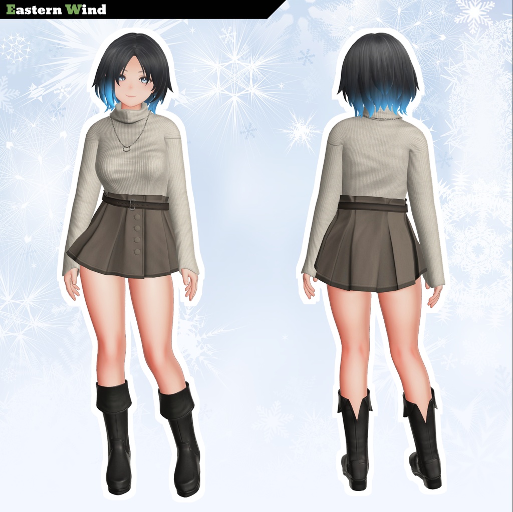 VRChat向け3Dモデル「冬葵」【Ver.2 - リニューアル更新】