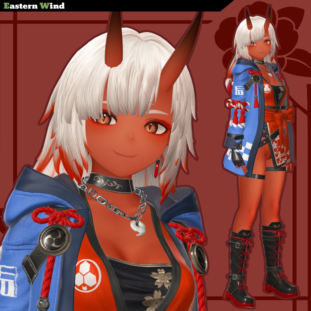 VRChat向け3Dモデル「焔花(ほのか)」