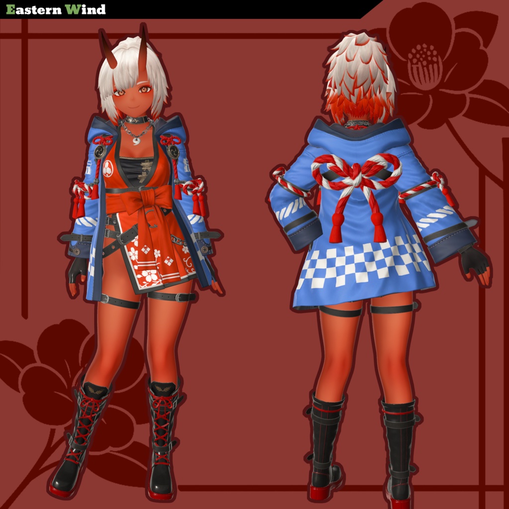 VRChat向け3Dモデル「焔花(ほのか)」