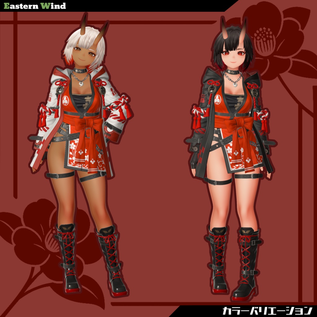 VRChat向け3Dモデル「焔花(ほのか)」