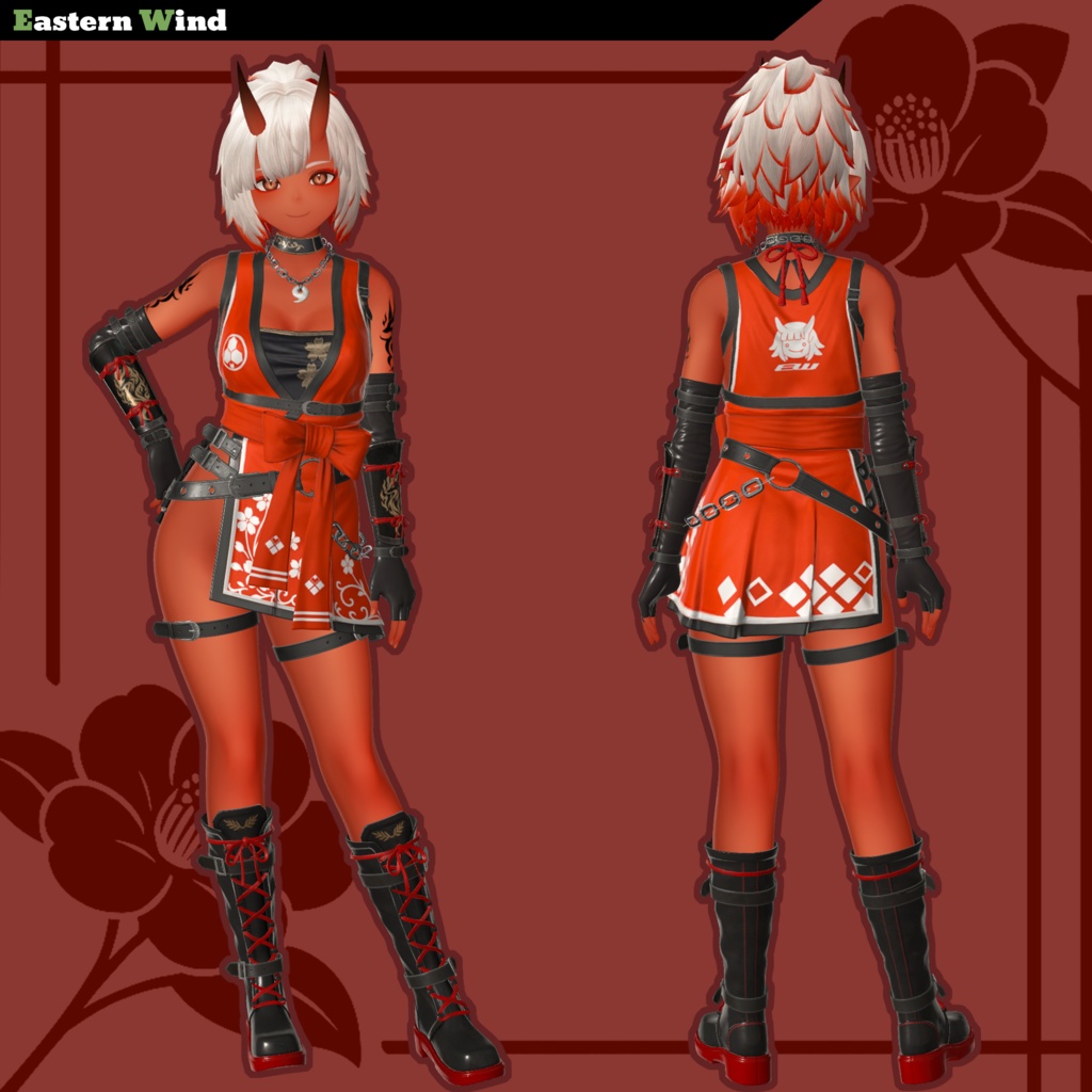 VRChat向け3Dモデル「焔花(ほのか)」