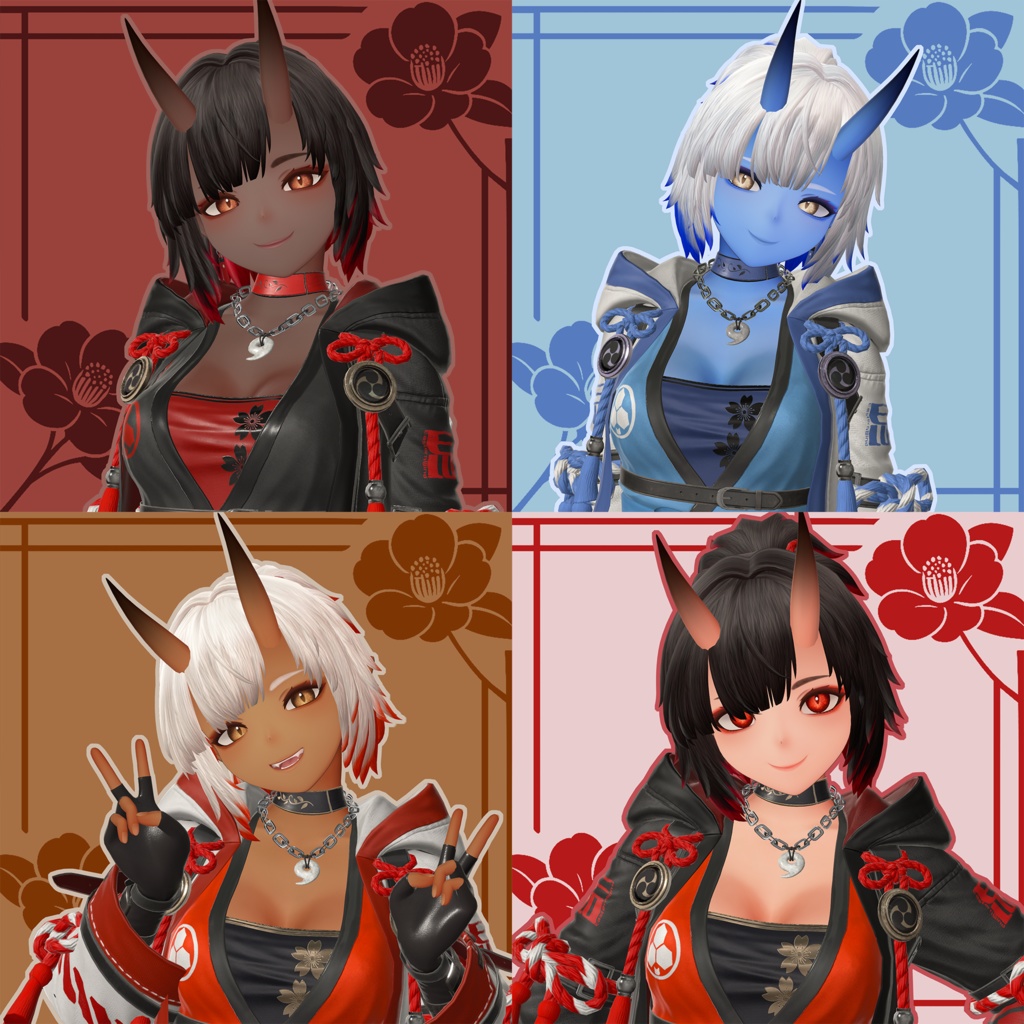 VRChat向け3Dモデル「焔花(ほのか)」