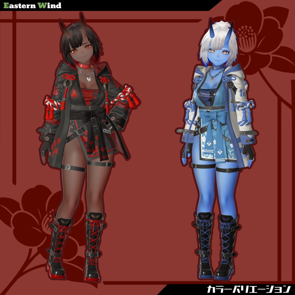 VRChat向け3Dモデル「焔花(ほのか)」