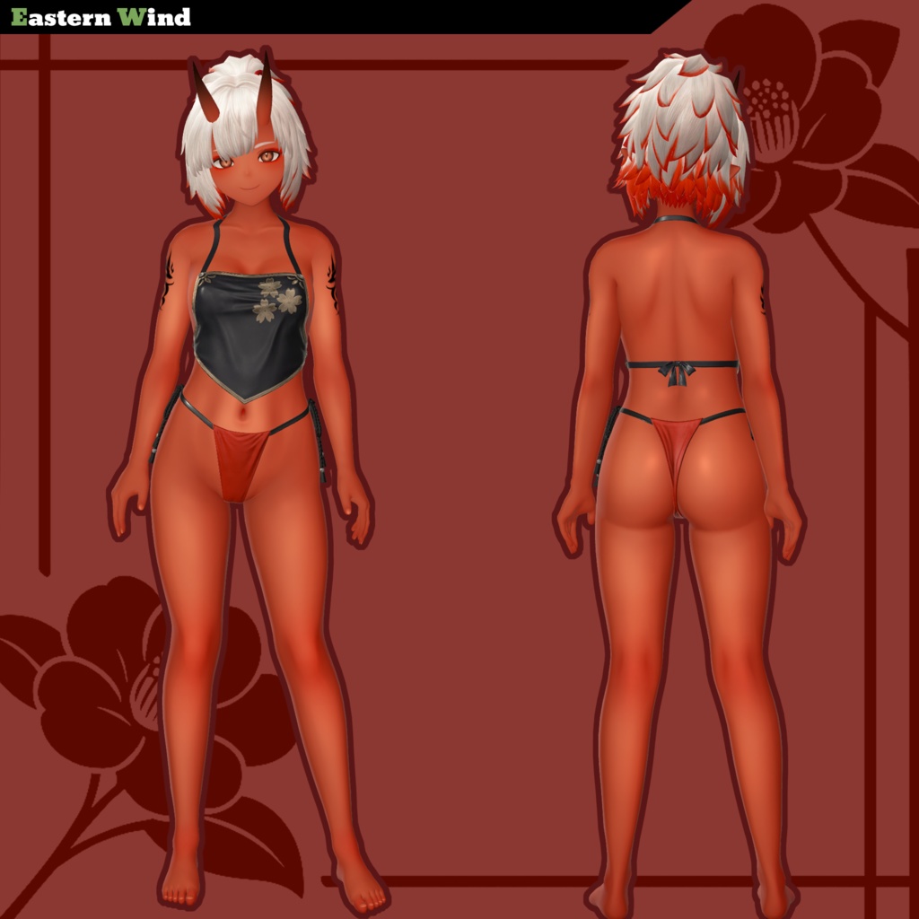 VRChat向け3Dモデル「焔花(ほのか)」