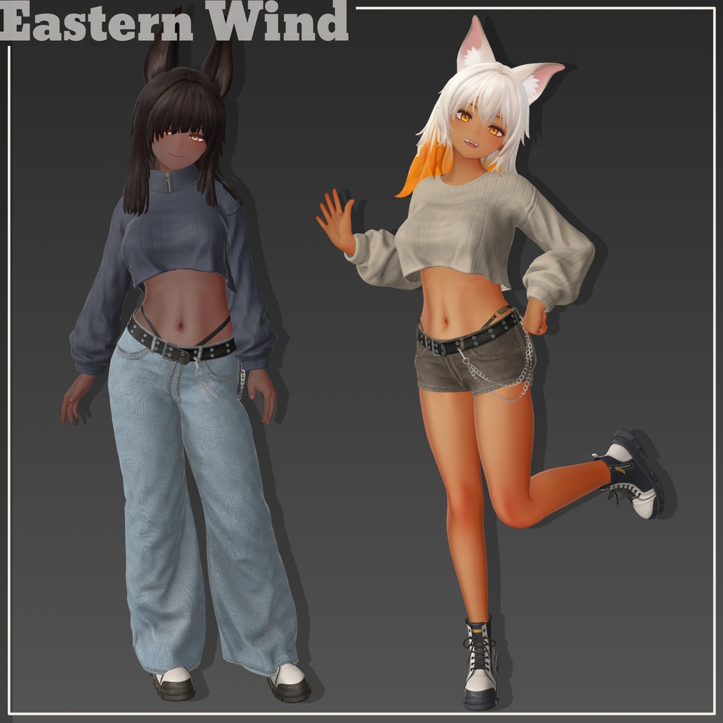 【EasternWindアバター対応】デニム&セーターセット