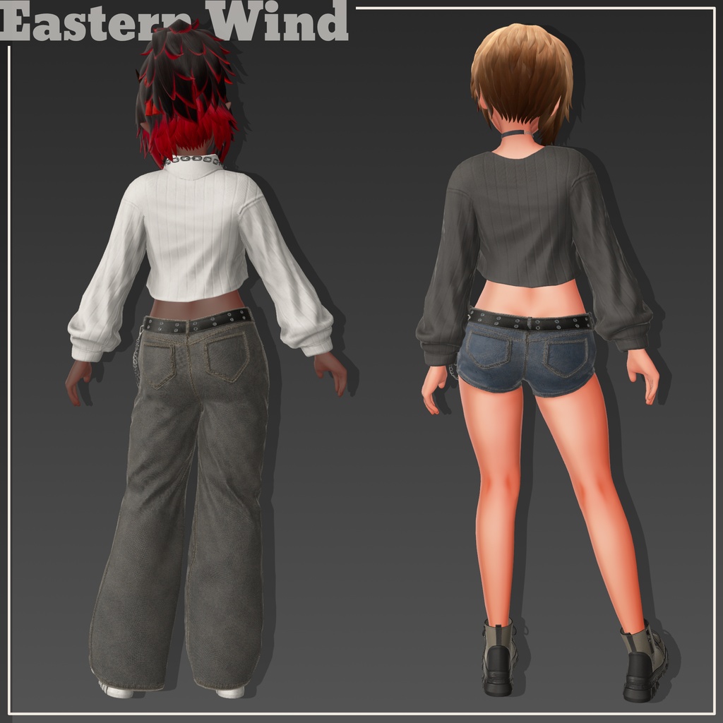【EasternWindアバター対応】デニム&セーターセット
