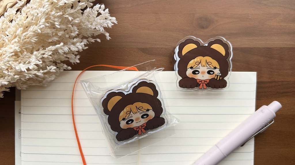 ひょっこりアクリルクリップ