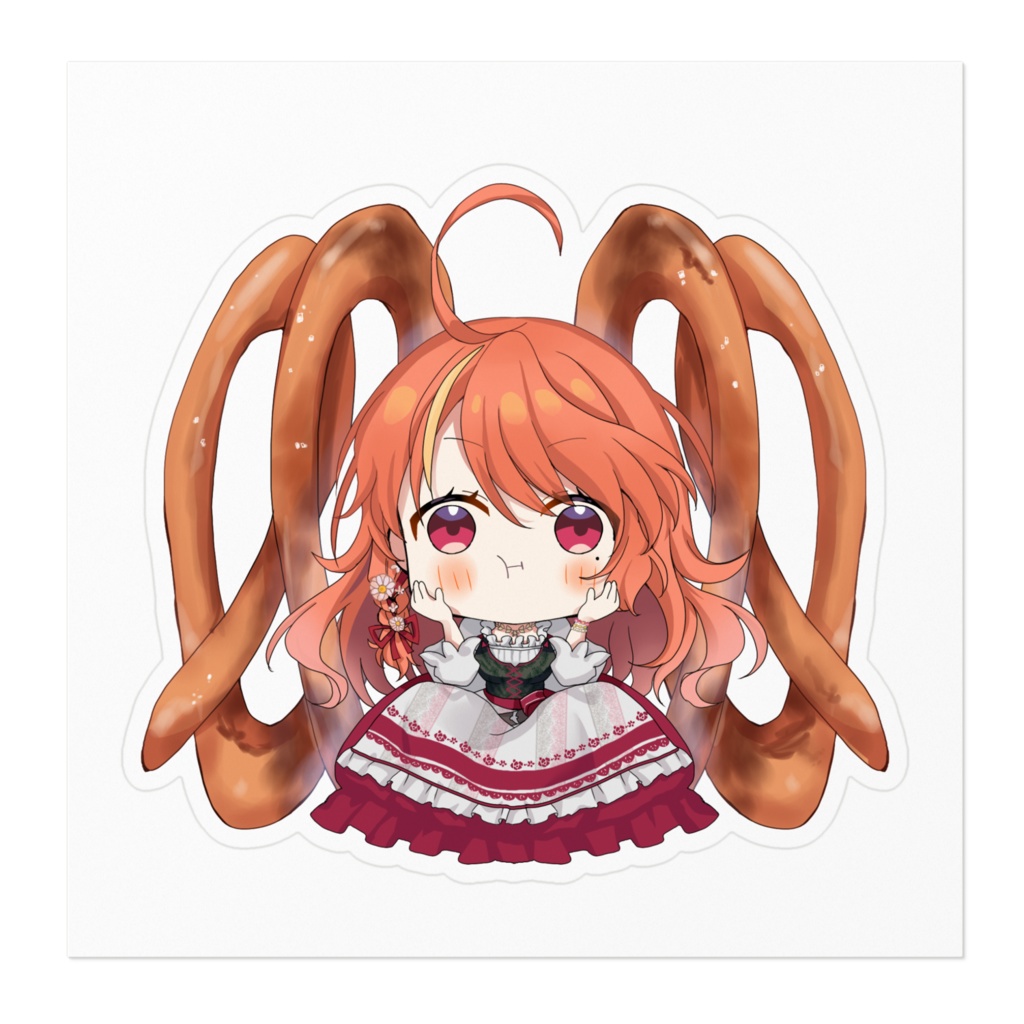 らいむぎと食べ物シリーズ プレッツェルステッカー