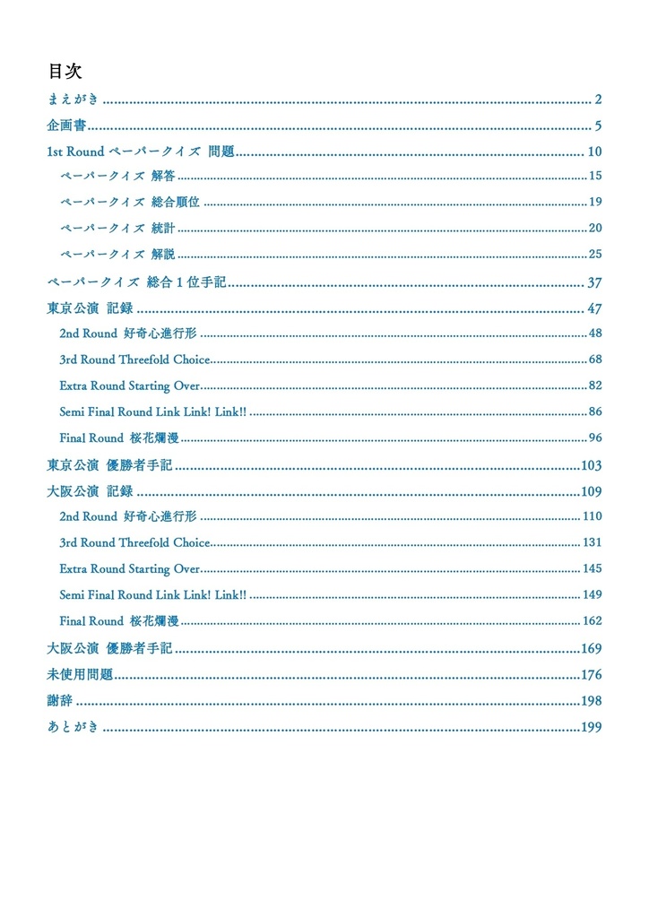 桜花爛漫 記録集