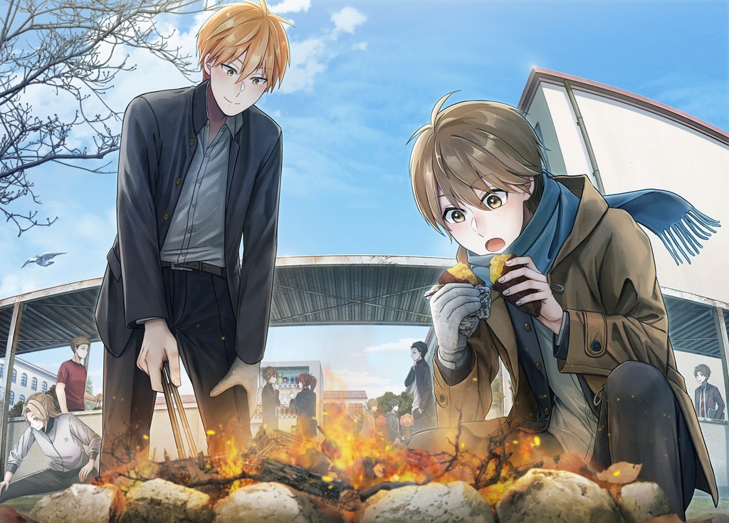 夏男と早坂くんの焼き芋クリアファイル