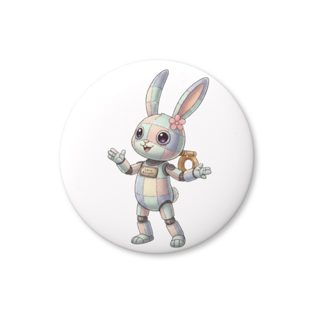 【パッチ🌸】ゼンマイ⚙️仕掛けのウサギの缶バッヂ