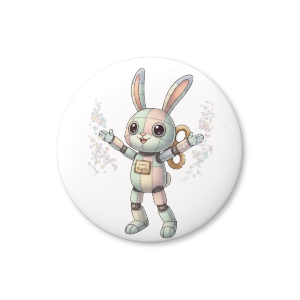 【パッチ🌸】ゼンマイ⚙️仕掛けのウサギの缶バッヂ