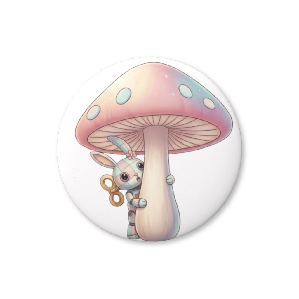 【パッチ🌸】ゼンマイ⚙️仕掛けのウサギの缶バッヂ