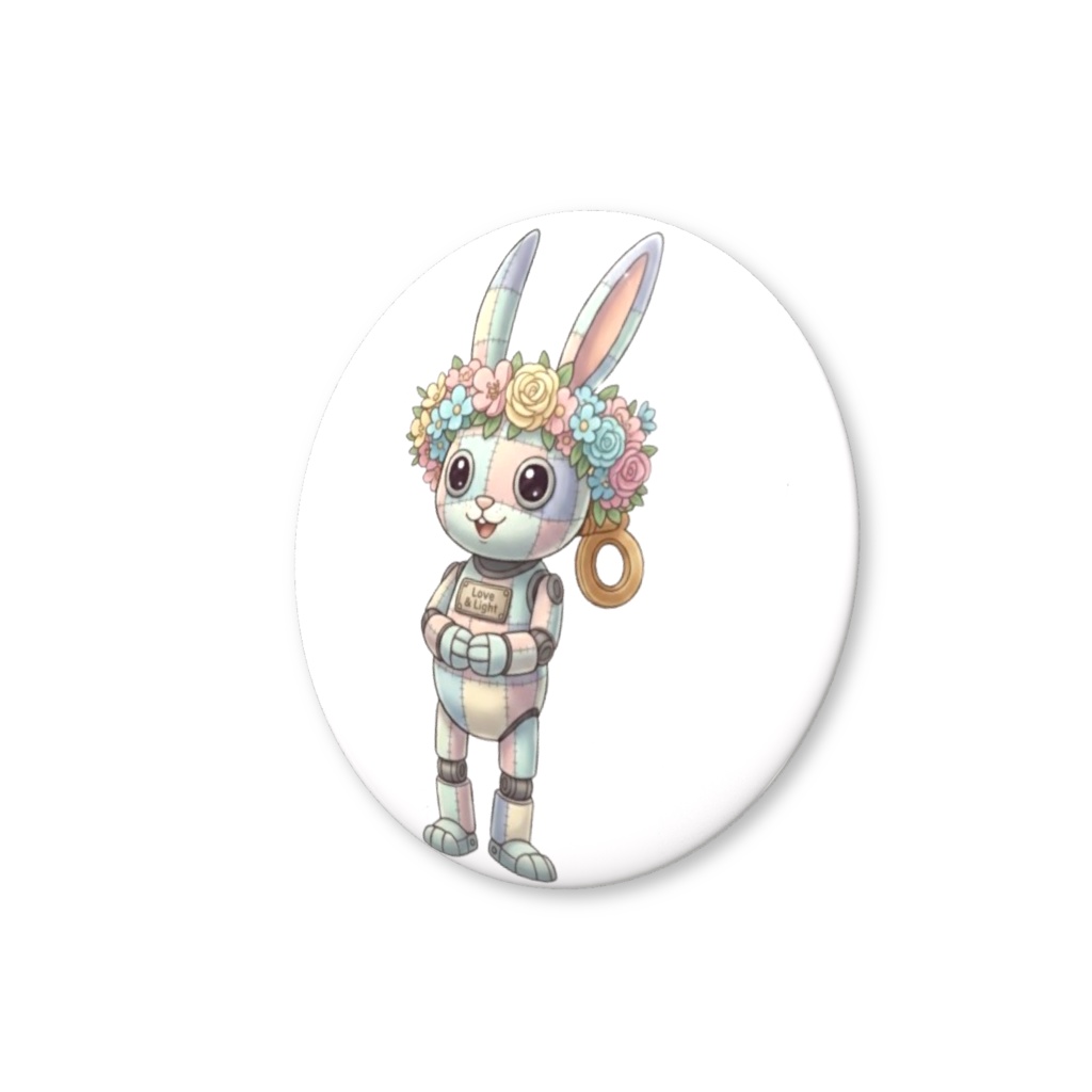 【パッチ🌸】ゼンマイ⚙️仕掛けのウサギの缶バッヂ