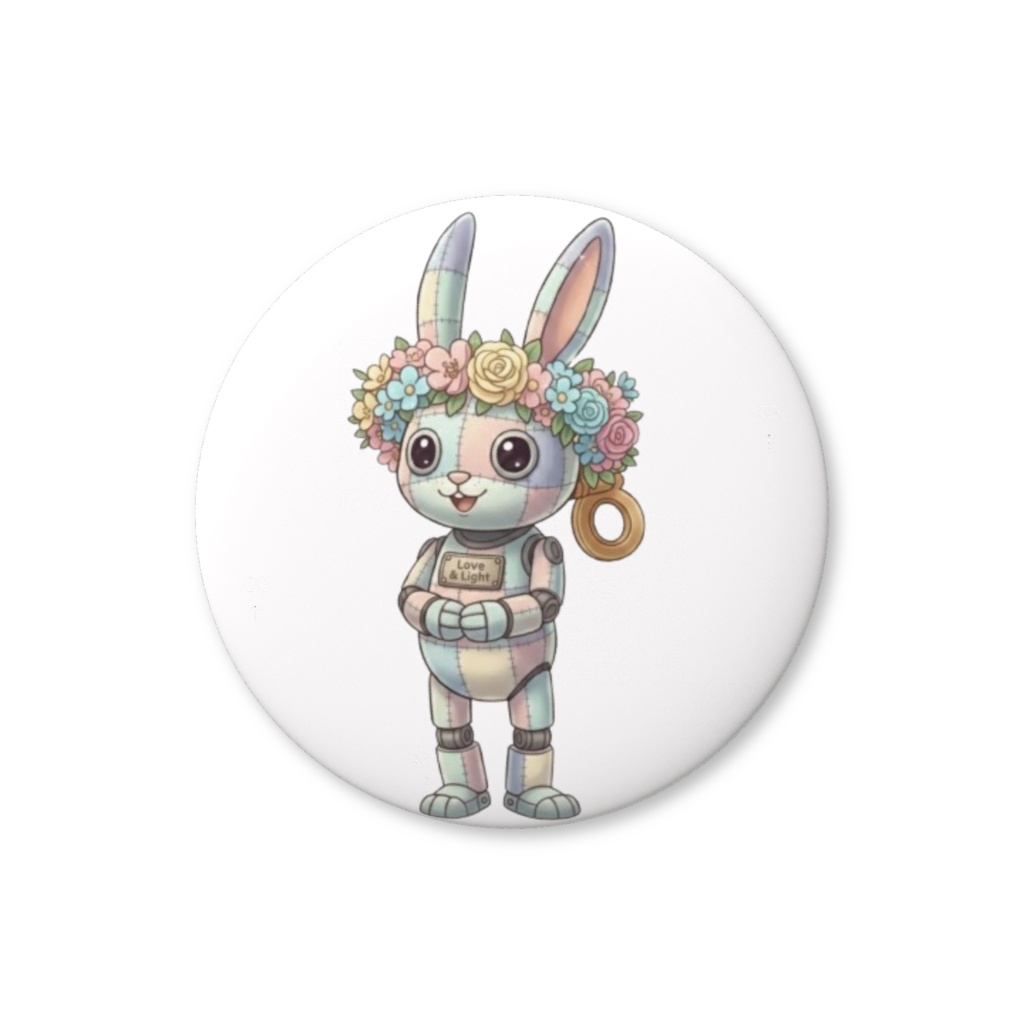 【パッチ🌸】ゼンマイ⚙️仕掛けのウサギの缶バッヂ