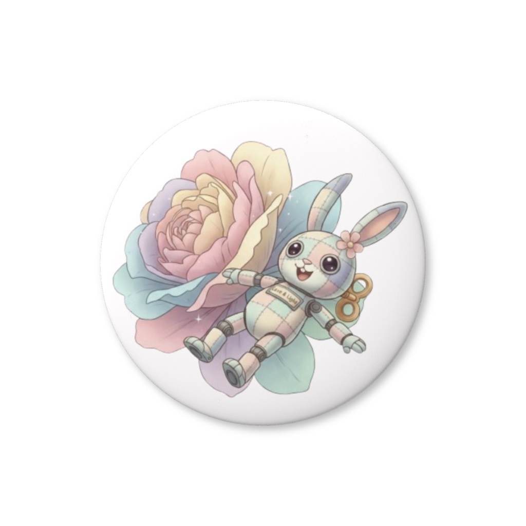 【パッチ🌸】ゼンマイ⚙️仕掛けのウサギの缶バッヂ