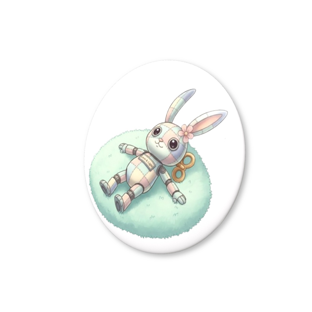 【パッチ🌸】ゼンマイ⚙️仕掛けのウサギの缶バッヂ