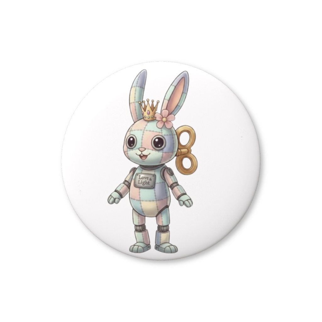 【パッチ🌸】ゼンマイ⚙️仕掛けのウサギの缶バッヂ