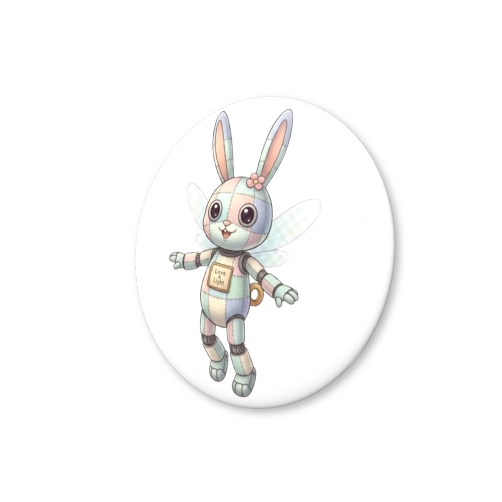 【パッチ🌸】ゼンマイ⚙️仕掛けのウサギの缶バッヂ