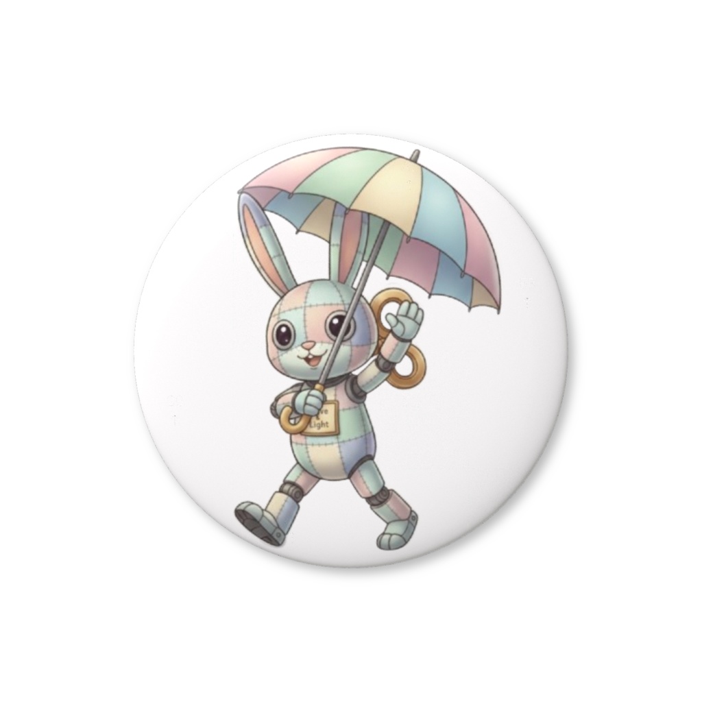 【パッチ🌸】ゼンマイ⚙️仕掛けのウサギの缶バッヂ