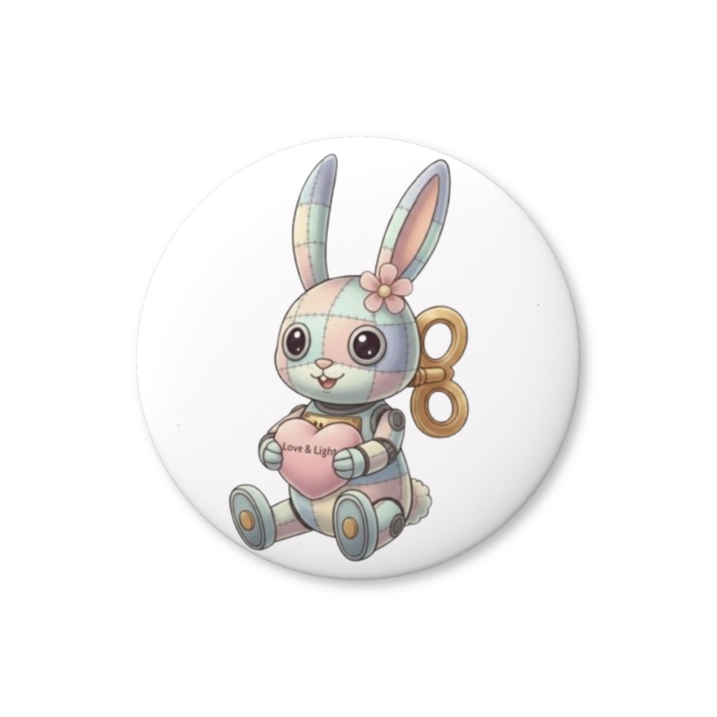 【パッチ🌸】ゼンマイ⚙️仕掛けのウサギの缶バッヂ