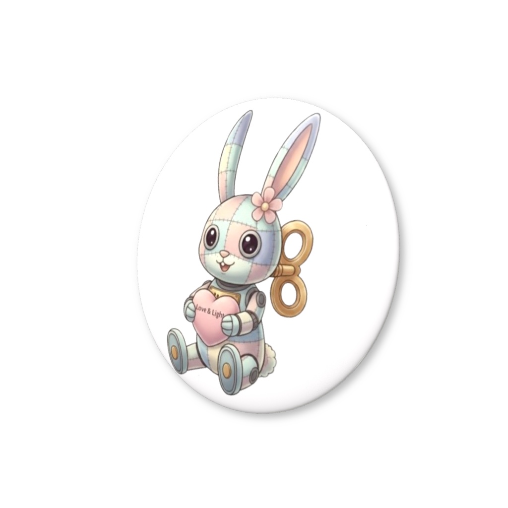 【パッチ🌸】ゼンマイ⚙️仕掛けのウサギの缶バッヂ