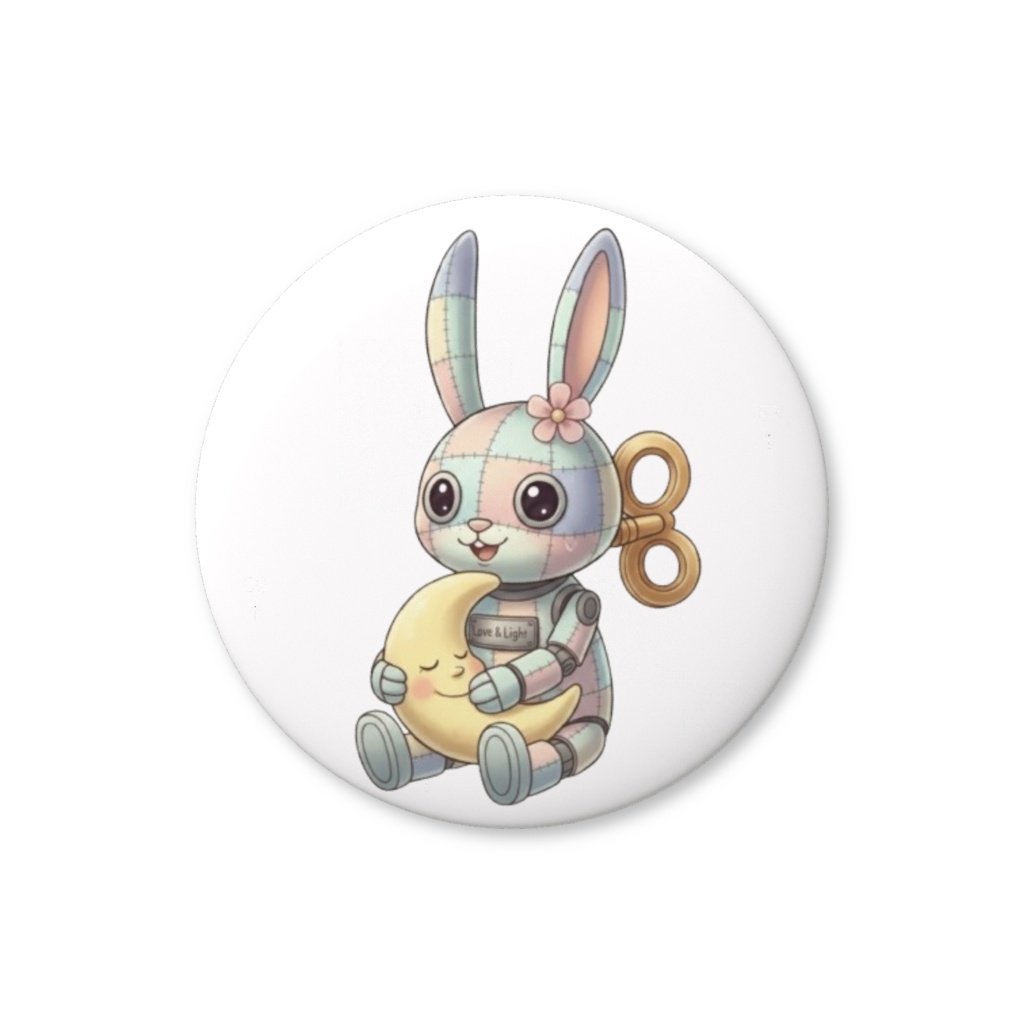 【パッチ🌸】ゼンマイ⚙️仕掛けのウサギの缶バッヂ